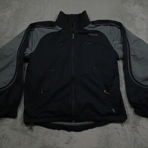 Swix Jacket Mens Large Black Windbreaker Lightweight Full Zip Outdoor Pockets